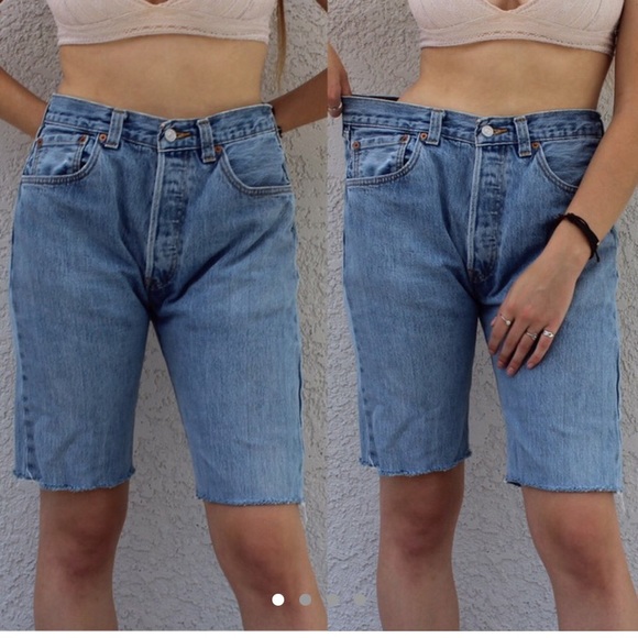 levi's light wash shorts